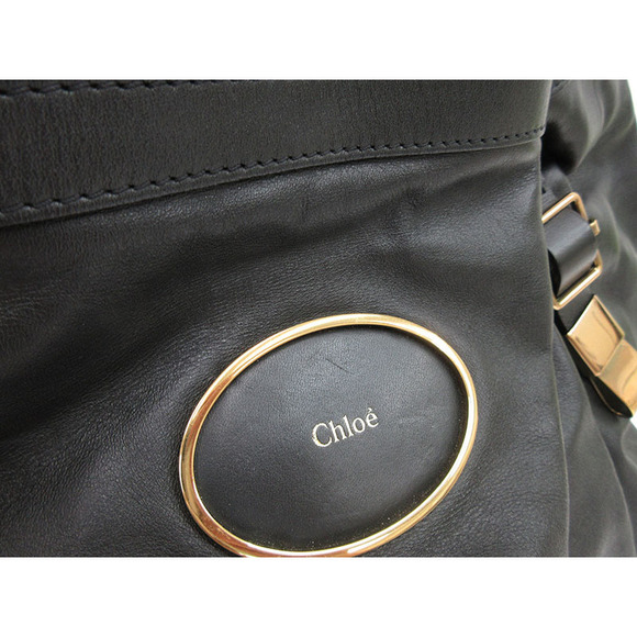 Chloe Bag Leather Shoulder Tote Victoria Black - Picture 9 of 11